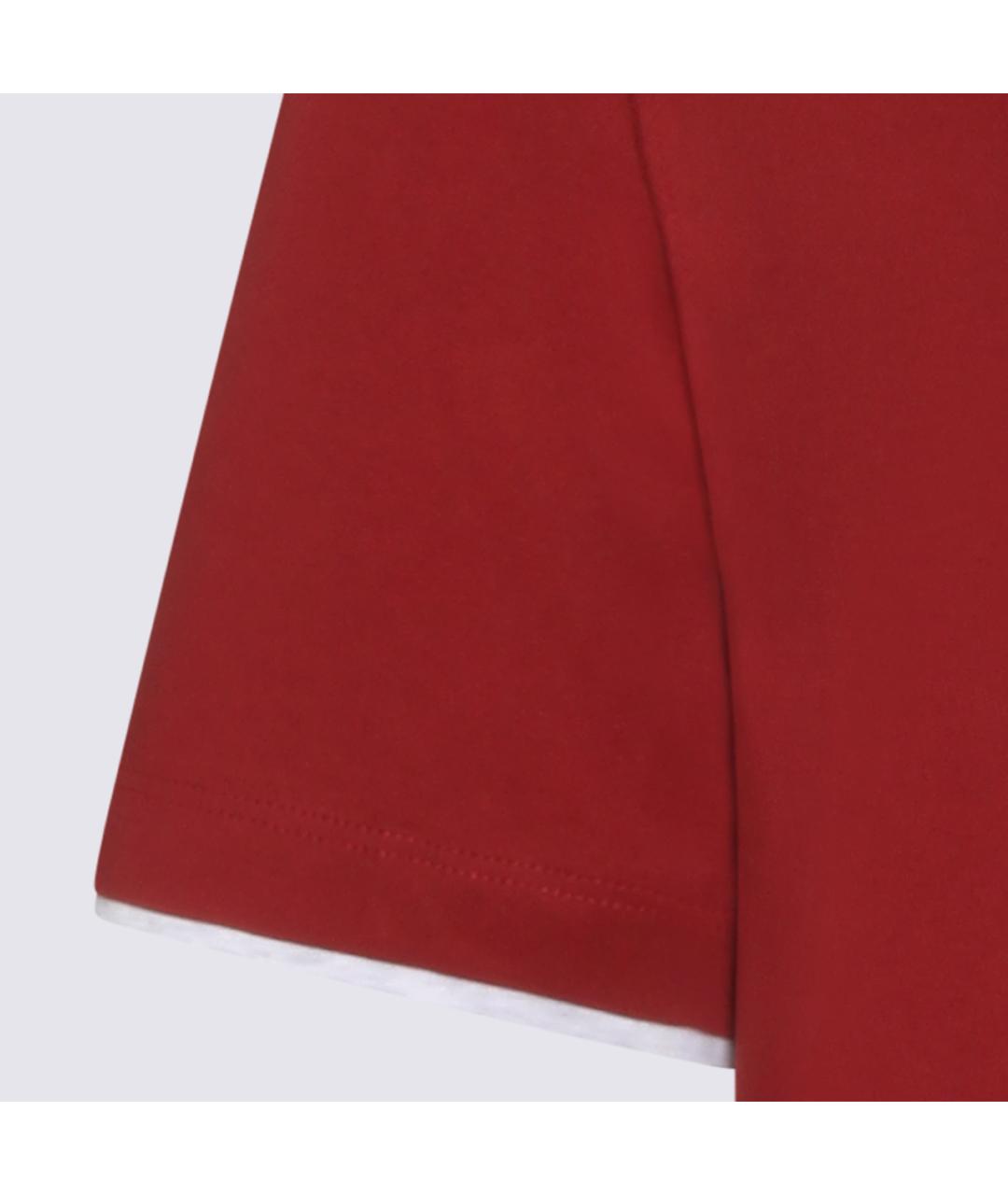BRUNELLO CUCINELLI Красная хлопковая футболка, фото 4