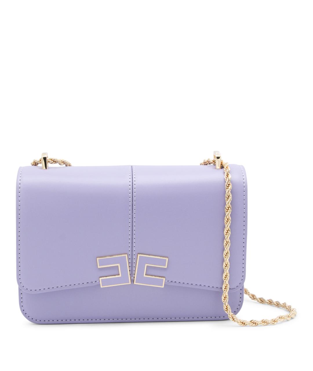 ELISABETTA FRANCHI Фиолетовая сумка через плечо из искусственной кожи, фото 1