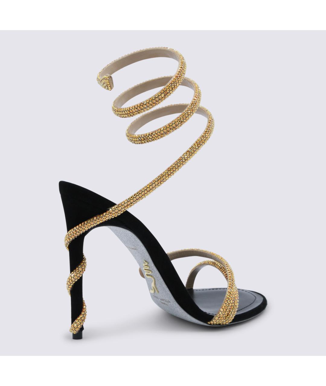 RENE CAOVILLA Черные босоножки, фото 4