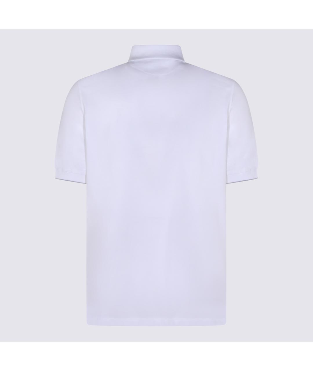 BRUNELLO CUCINELLI Белое хлопковое поло с коротким рукавом, фото 3