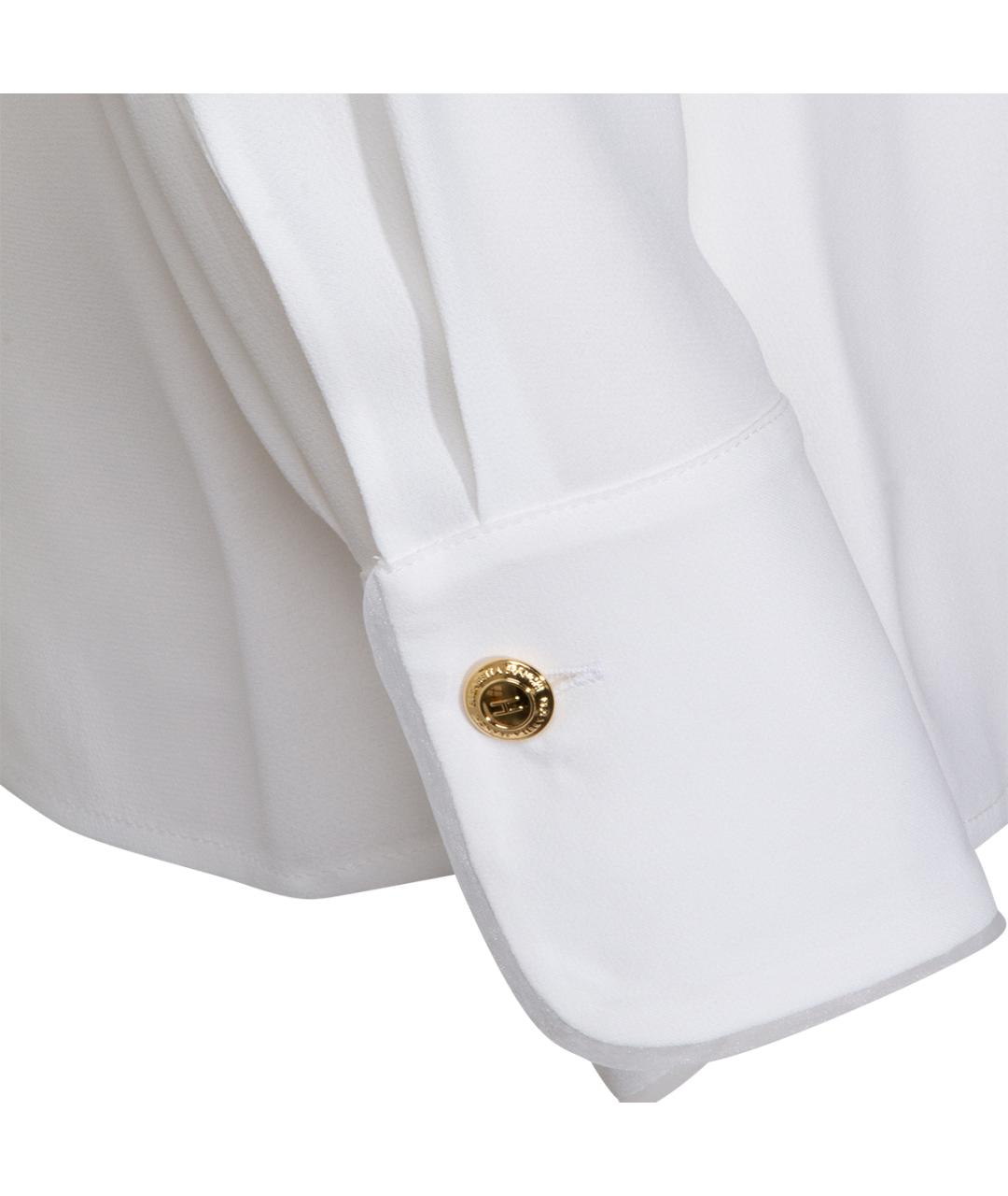 ELISABETTA FRANCHI Белая вискозная рубашка, фото 4