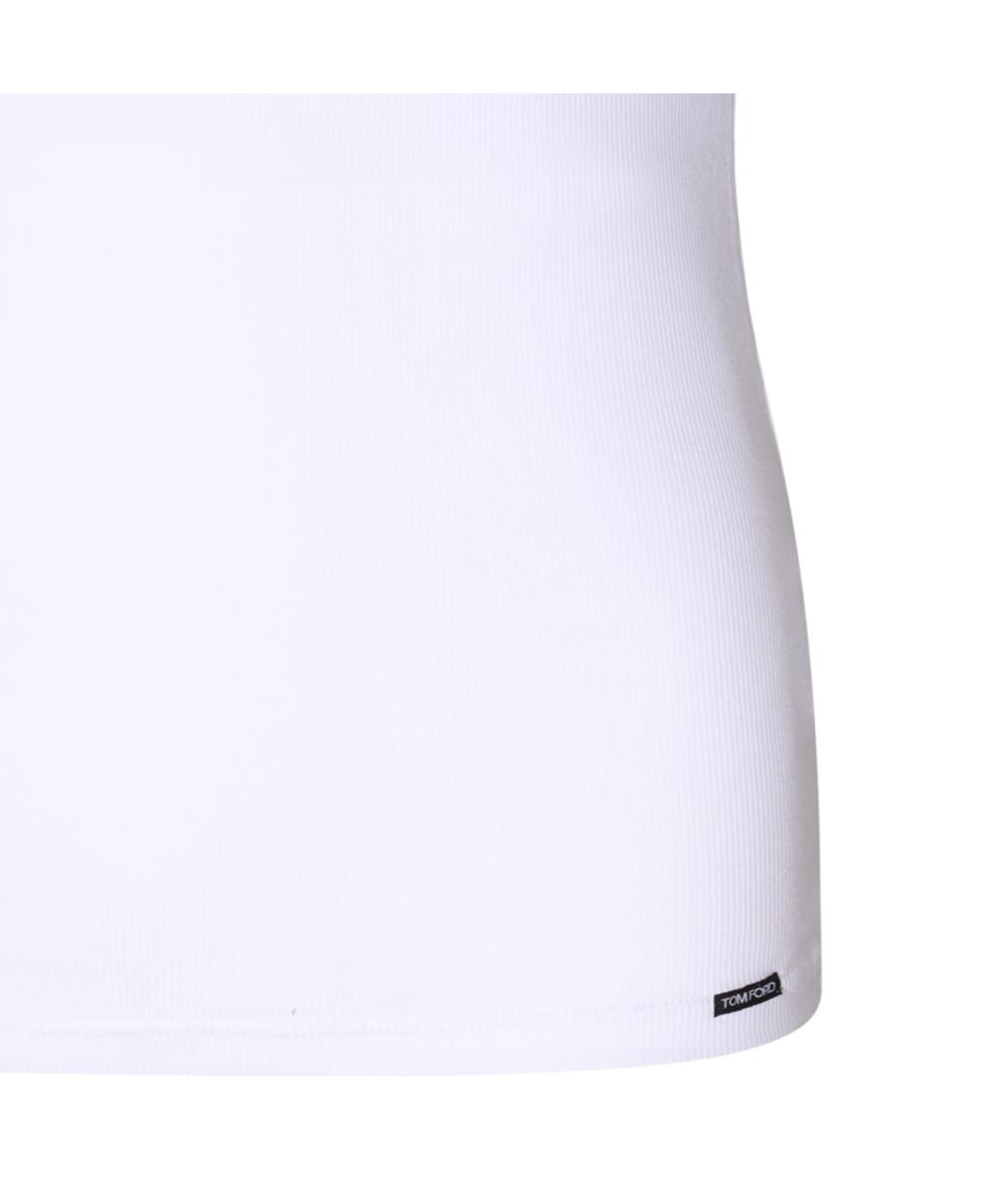 TOM FORD Белая хлопковая майка, фото 3