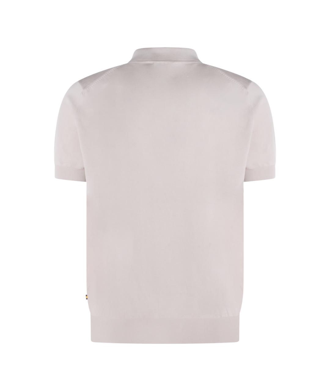 K-WAY Бежевое хлопковое поло с коротким рукавом, фото 2