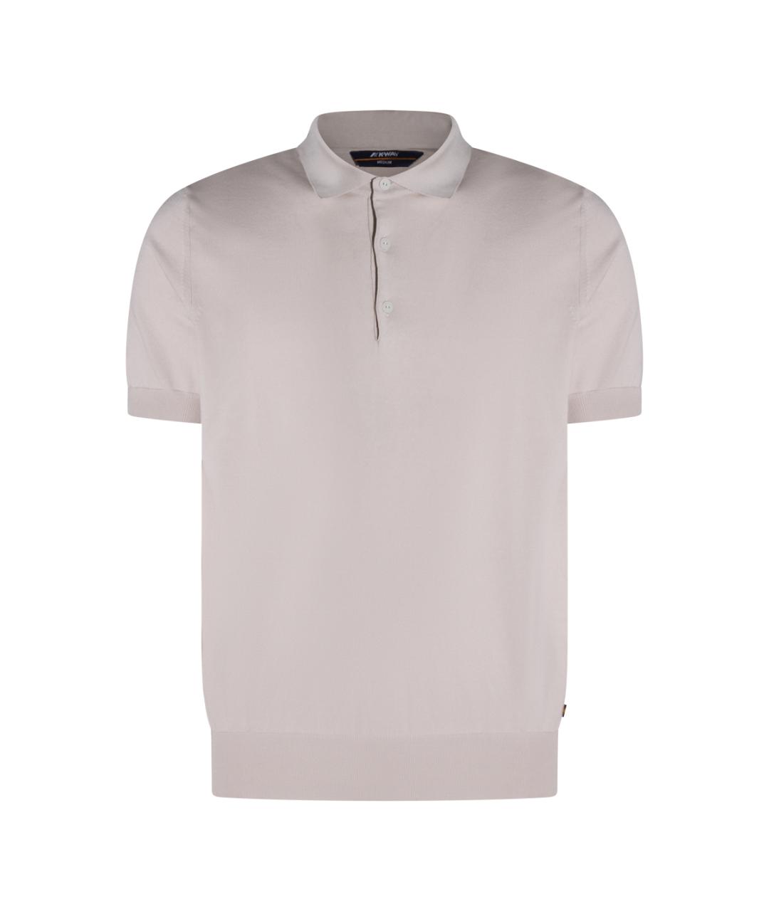 K-WAY Бежевое хлопковое поло с коротким рукавом, фото 1