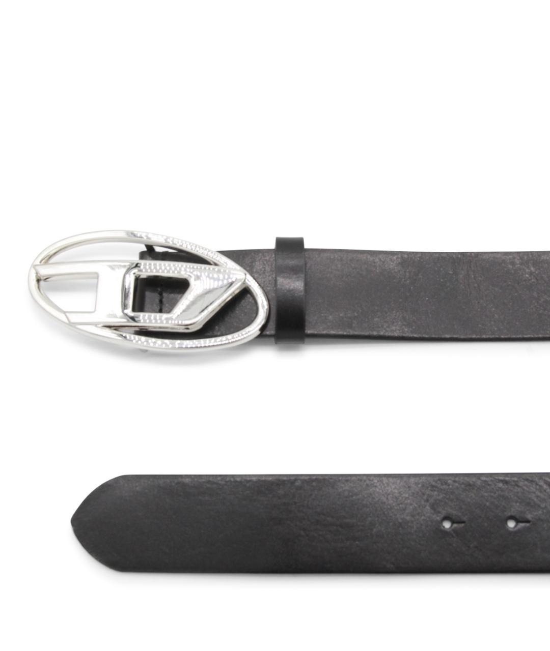 DIESEL Черный кожаный ремень, фото 2
