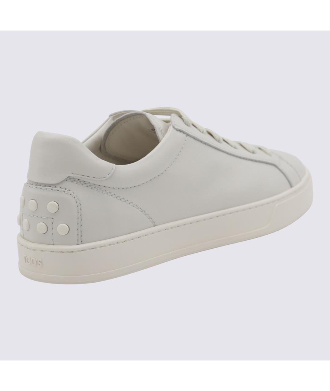 TOD'S Белые кожаные низкие кроссовки / кеды, фото 6