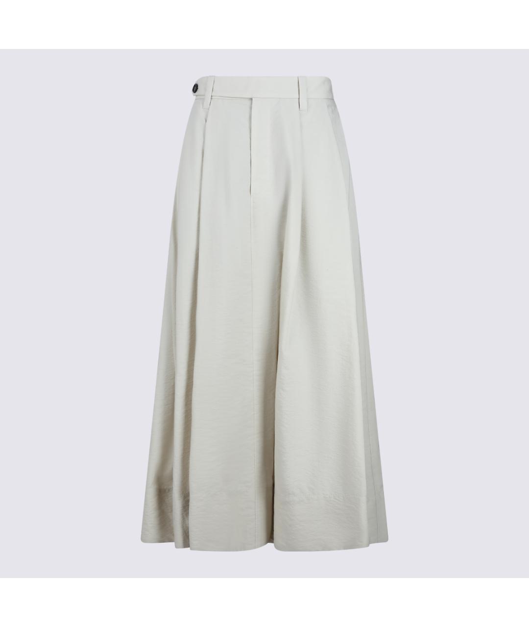 BRUNELLO CUCINELLI Бежевая хлопковая юбка миди, фото 2