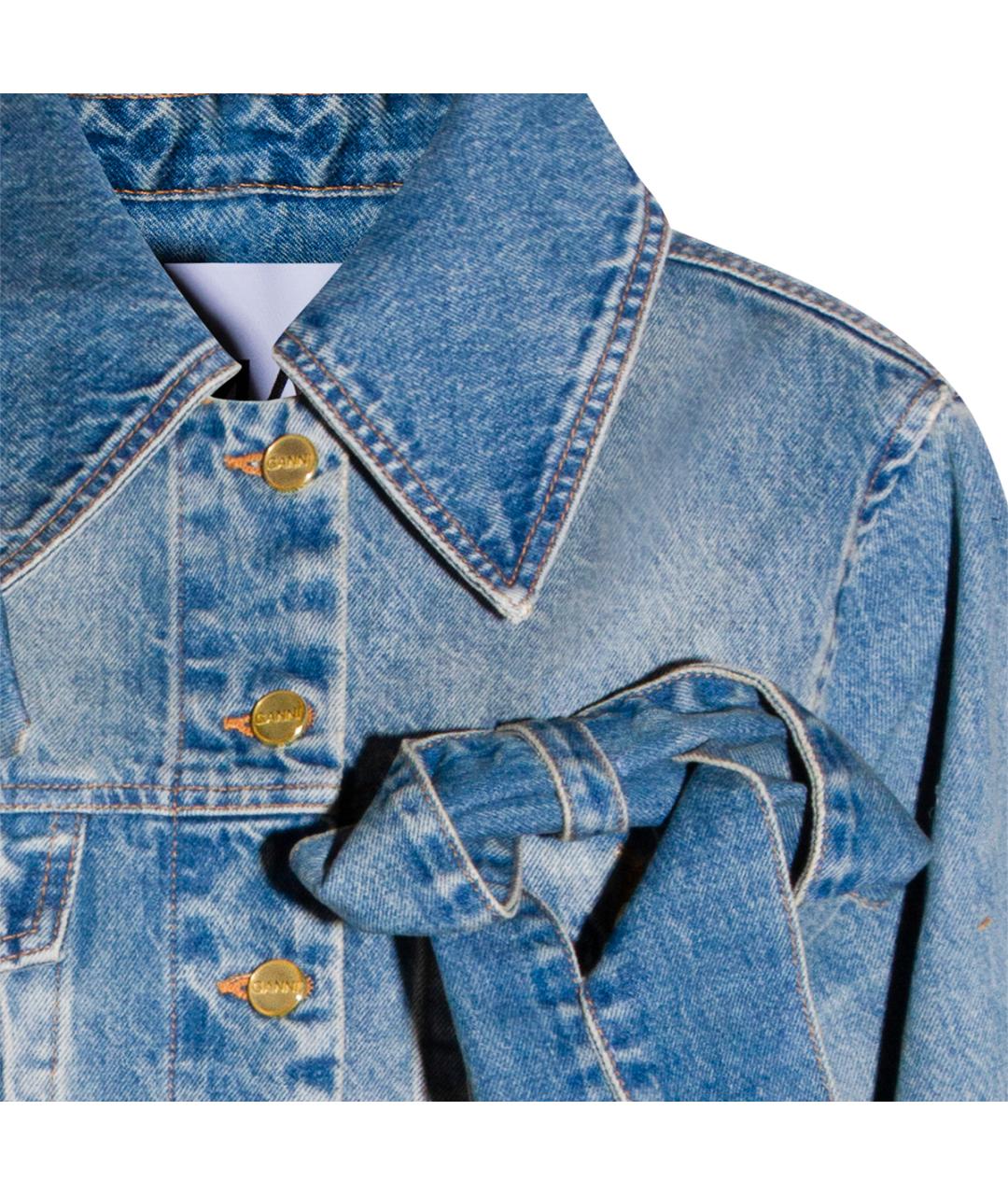 GANNI Синяя хлопковая куртка, фото 3