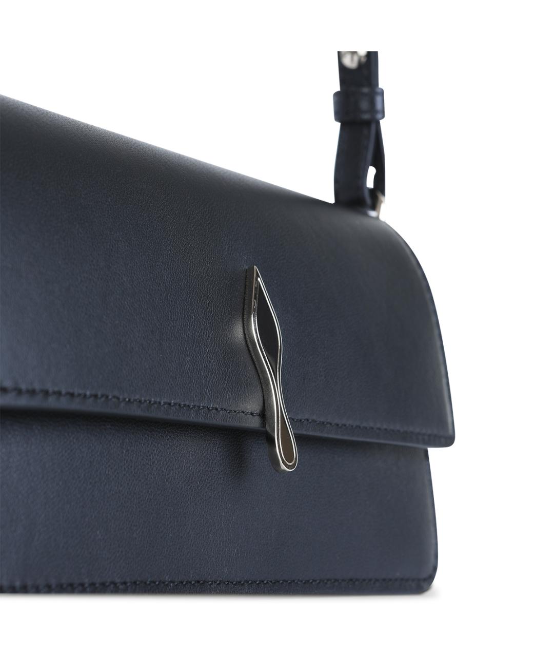 CHRISTIAN LOUBOUTIN Черная кожаная сумка через плечо, фото 4