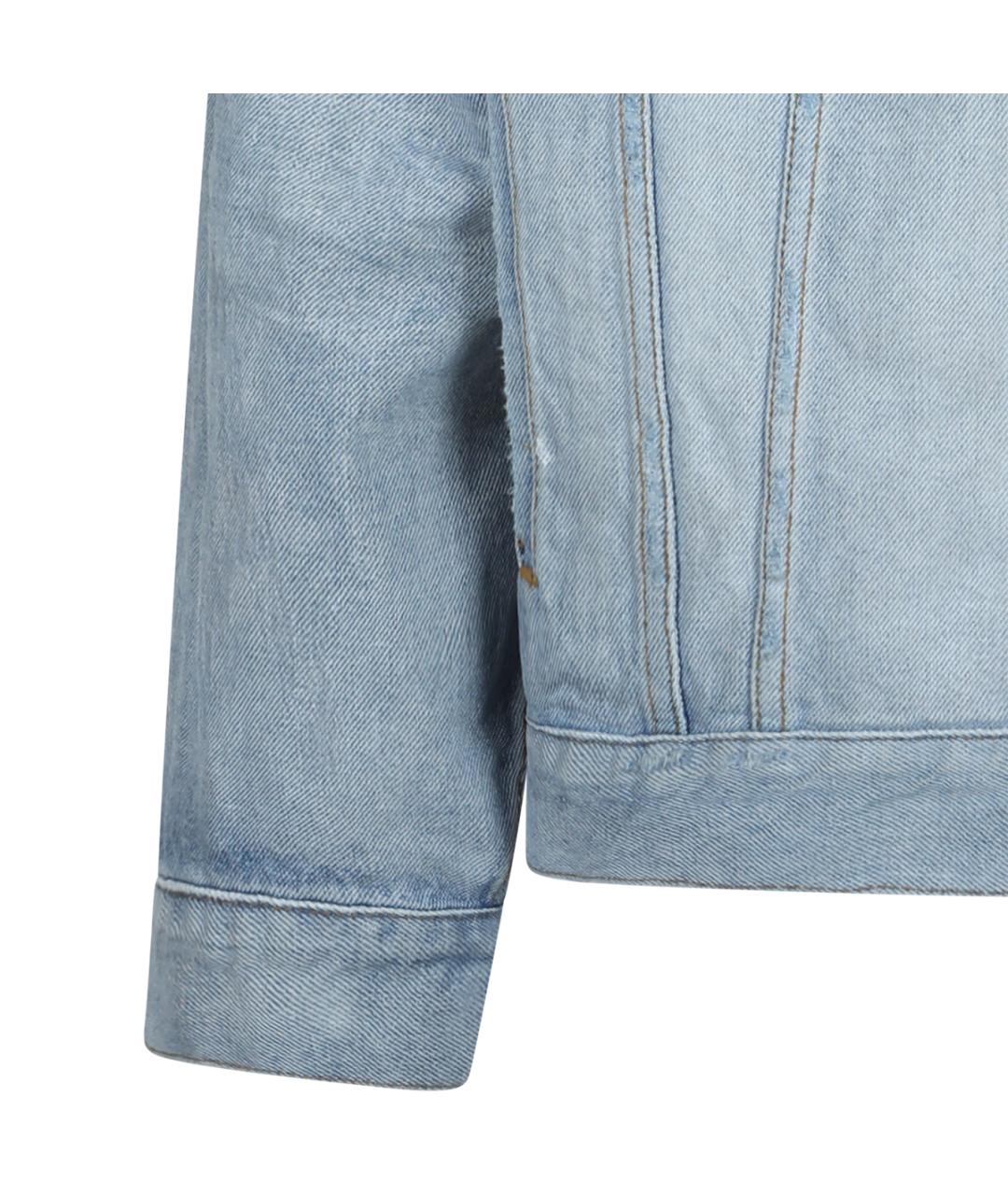 BALENCIAGA Голубая хлопковая куртка, фото 4