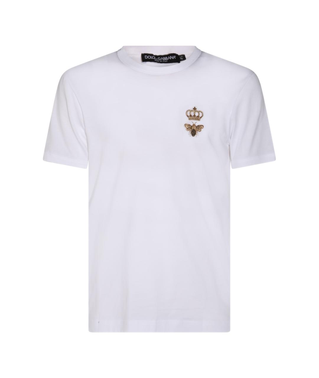 DOLCE&GABBANA Белая хлопковая футболка, фото 1