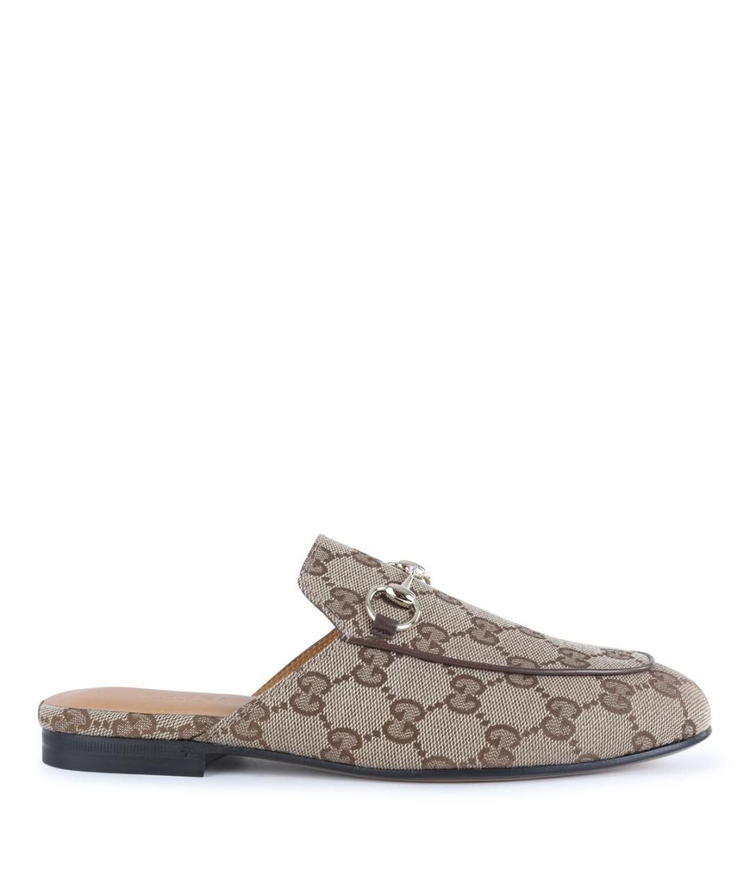 GUCCI Бежевые текстильные мюли, фото 1