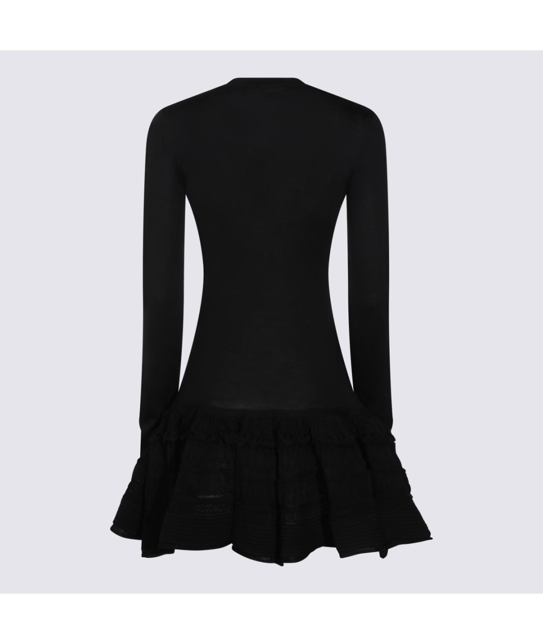 ALAIA Черное шерстяное коктейльное платье, фото 3