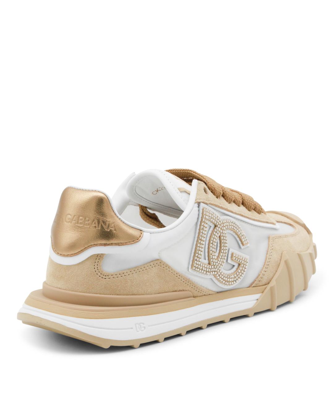 DOLCE&GABBANA Бежевые кроссовки, фото 3