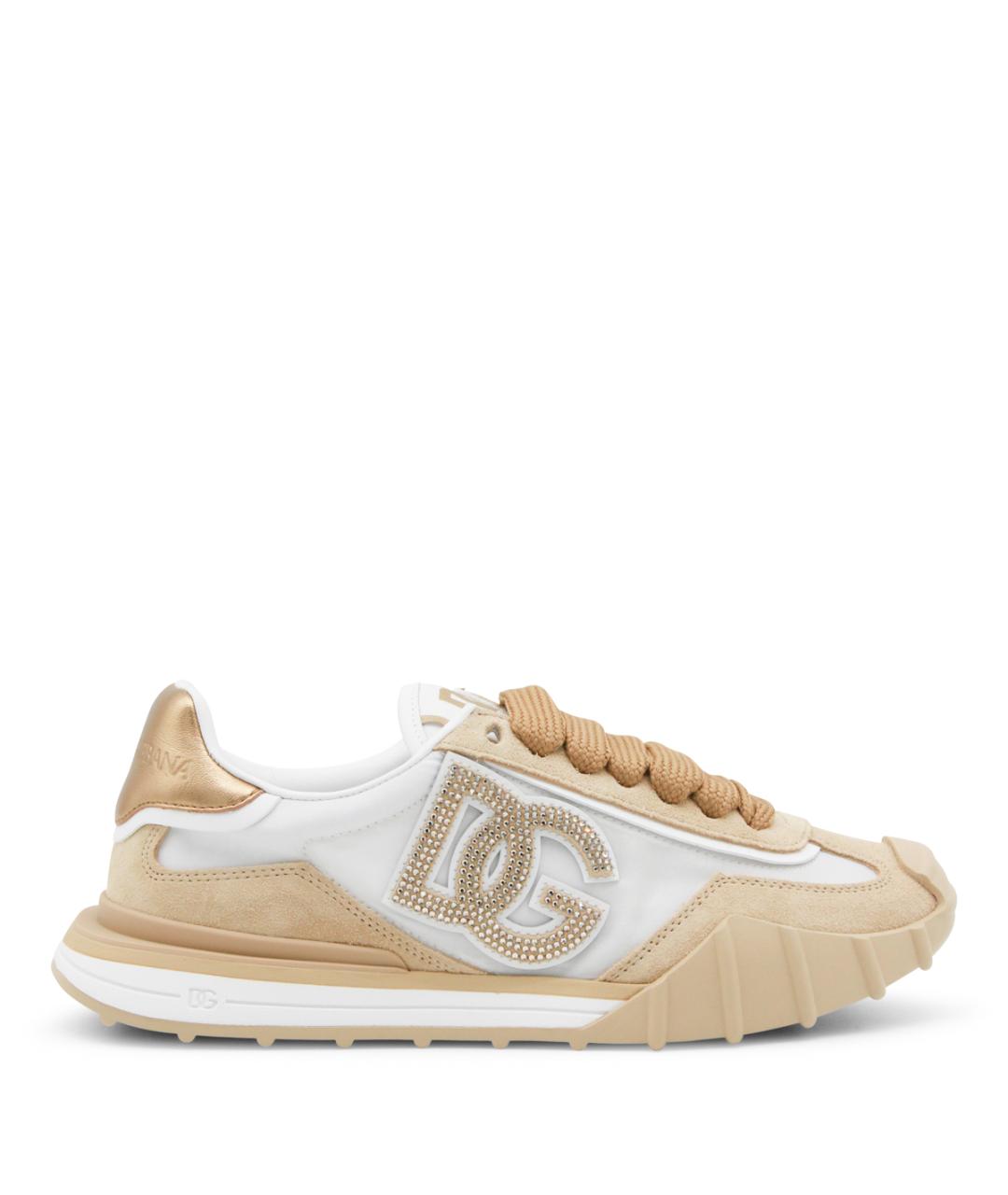 DOLCE&GABBANA Бежевые кроссовки, фото 1