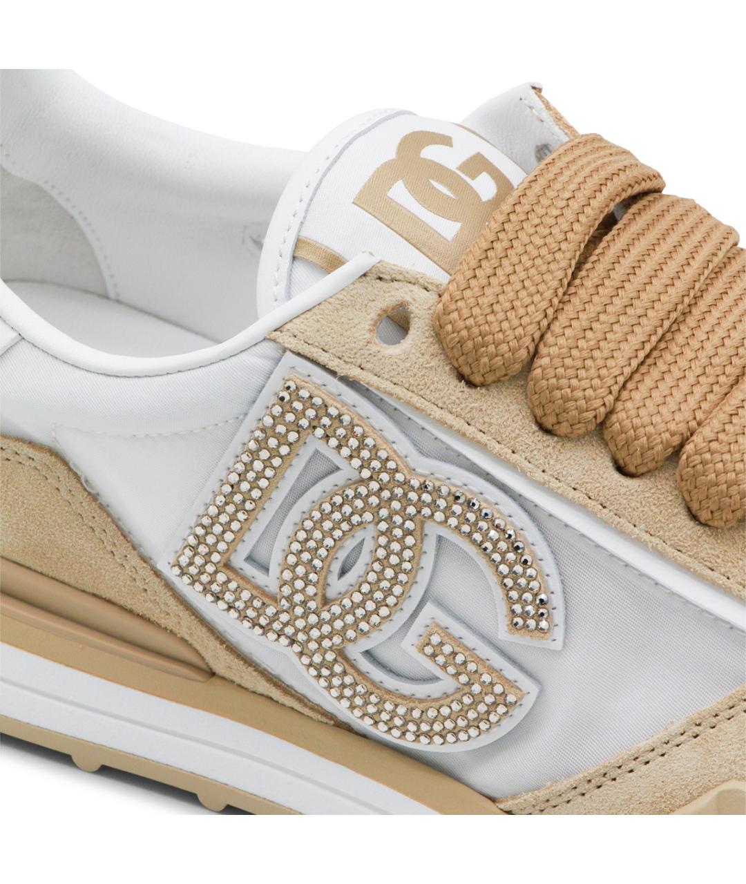 DOLCE&GABBANA Бежевые кроссовки, фото 4
