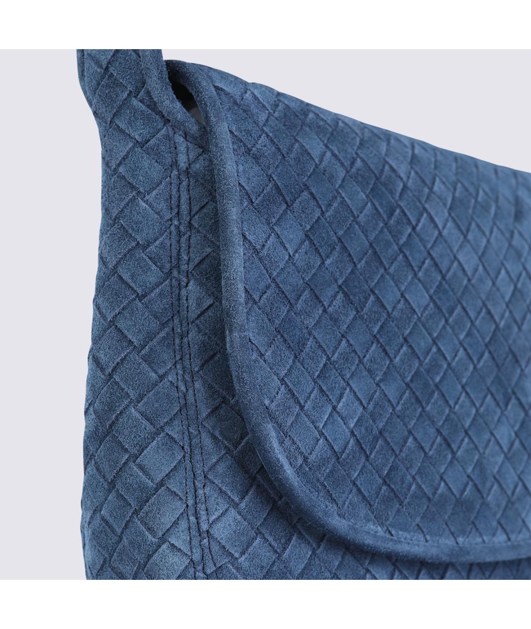 BOTTEGA VENETA Синяя замшевая сумка на плечо, фото 5