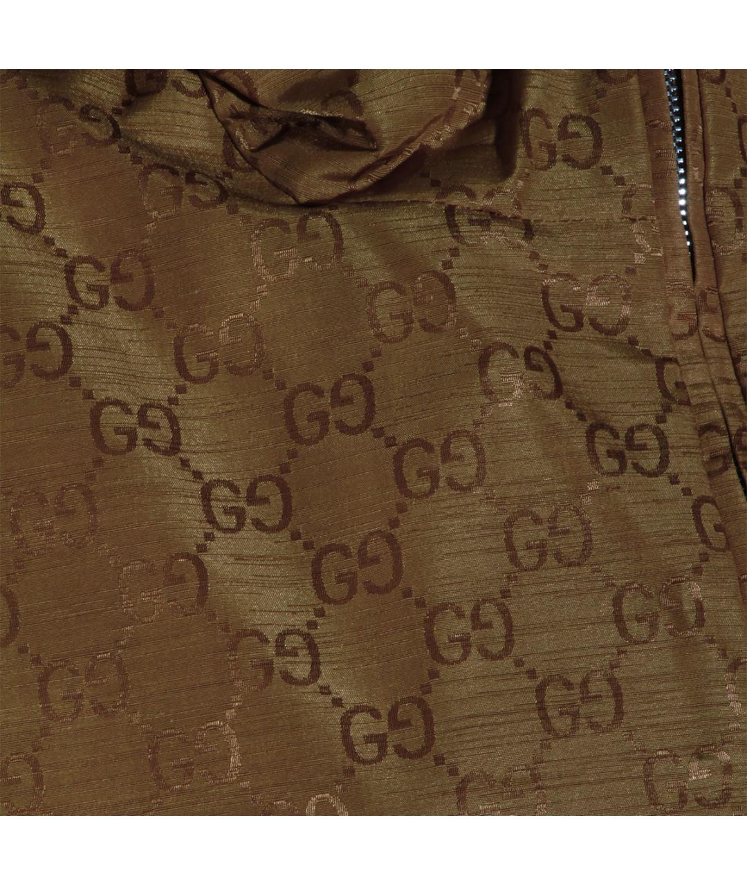 GUCCI Коричневая синтетическая куртка, фото 5