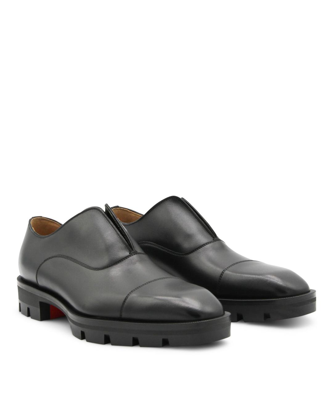 CHRISTIAN LOUBOUTIN Черные кожаные туфли, фото 2