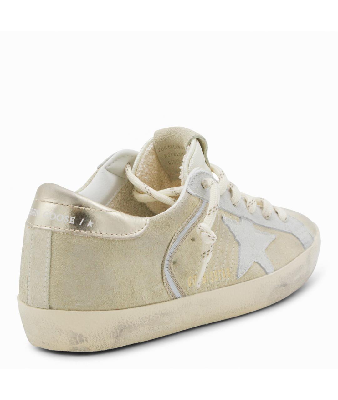 GOLDEN GOOSE DELUXE BRAND Бежевые кожаные кеды, фото 4