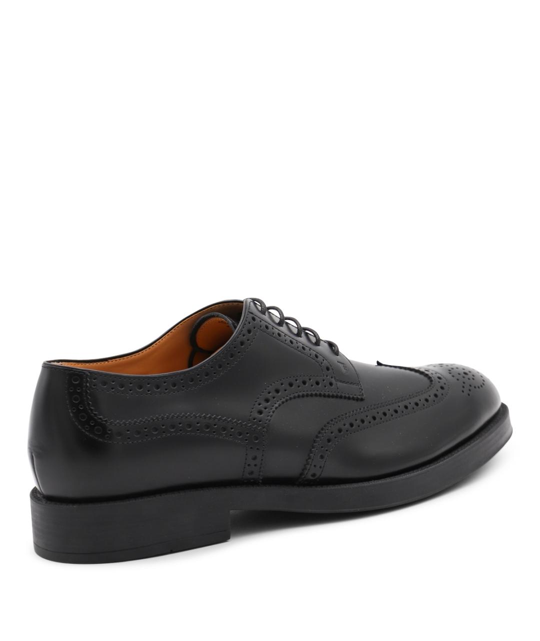 TOD'S Черные кожаные туфли, фото 3