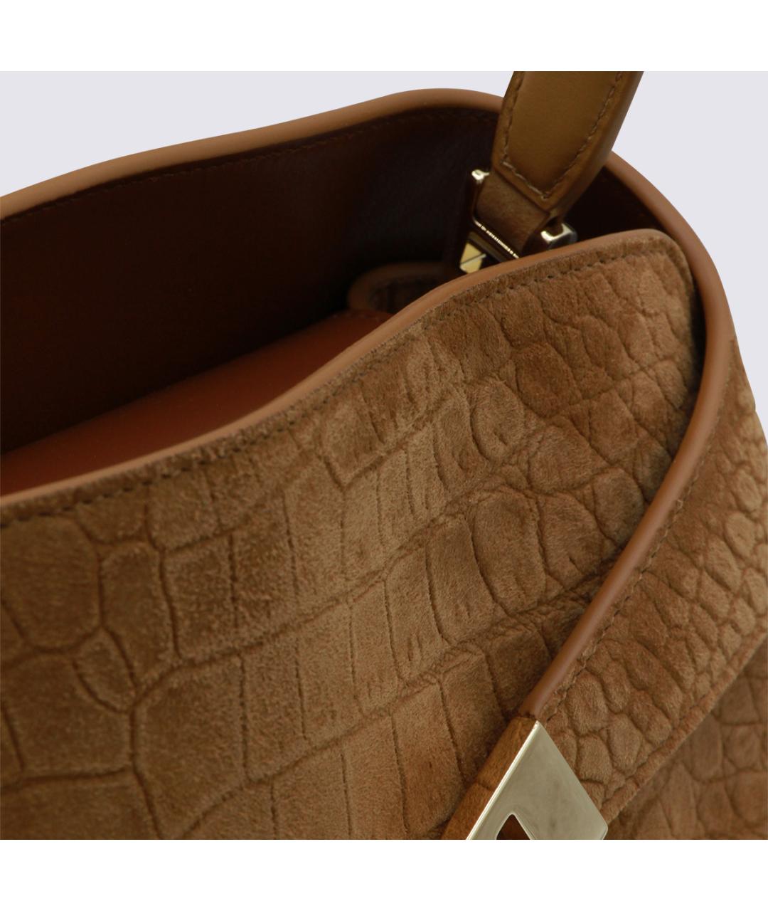 FERRAGAMO Коричневая кожаная сумка тоут, фото 5