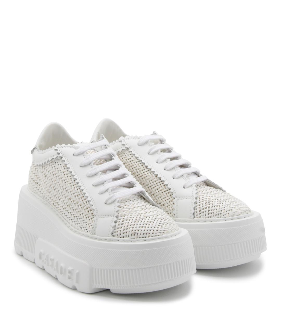 CASADEI Белые кожаные кроссовки, фото 2