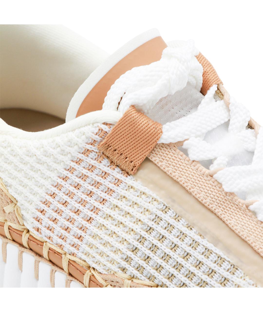 CHLOE Бежевые текстильные кроссовки, фото 4