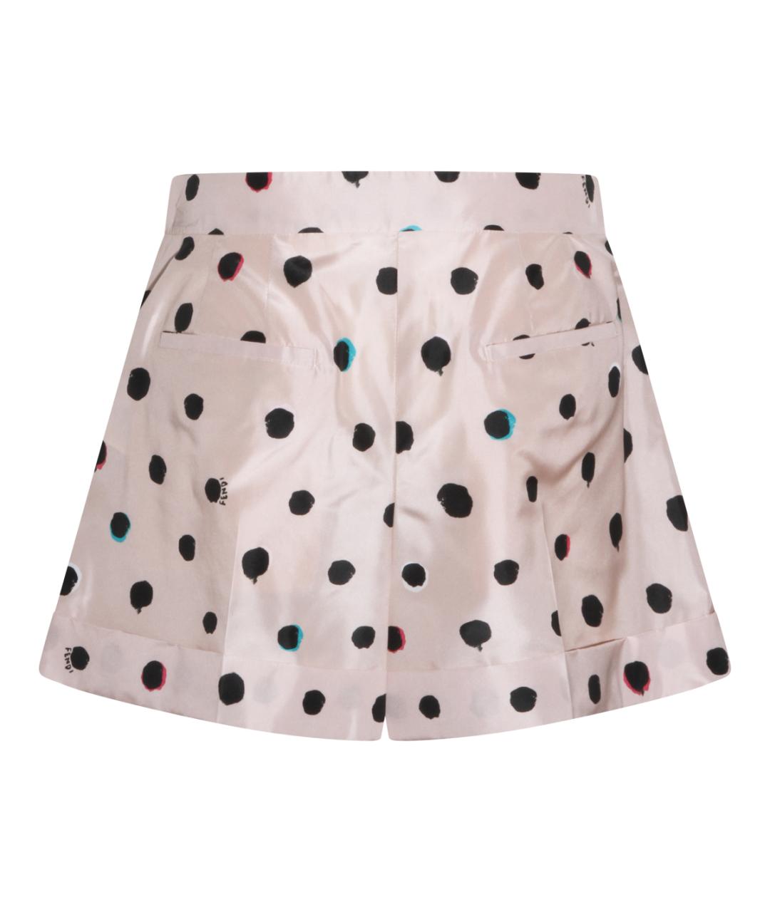 FENDI Бежевые шелковые шорты, фото 2