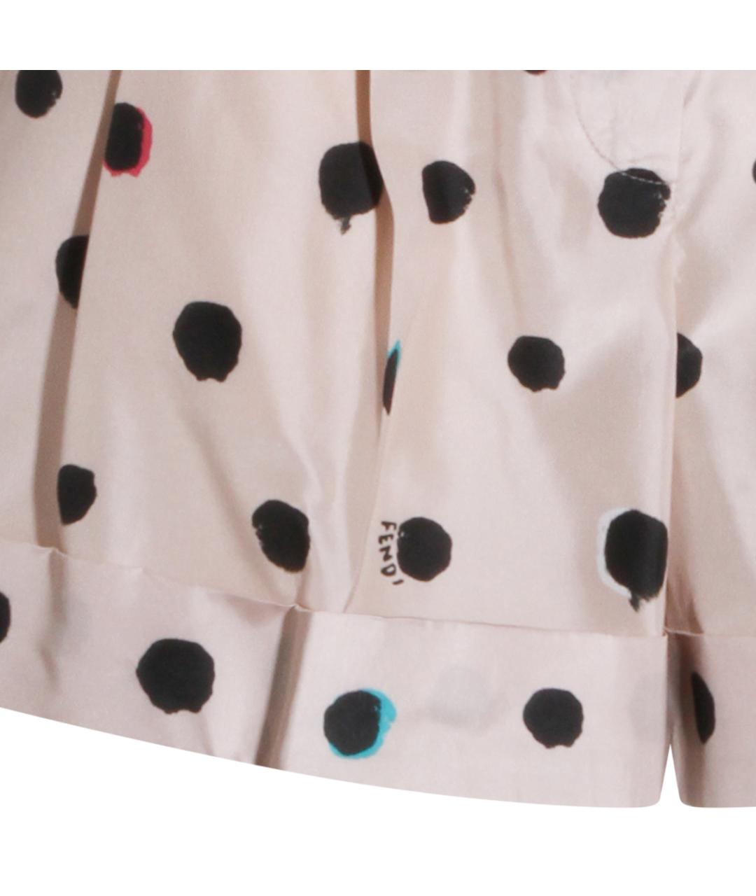 FENDI Бежевые шелковые шорты, фото 3