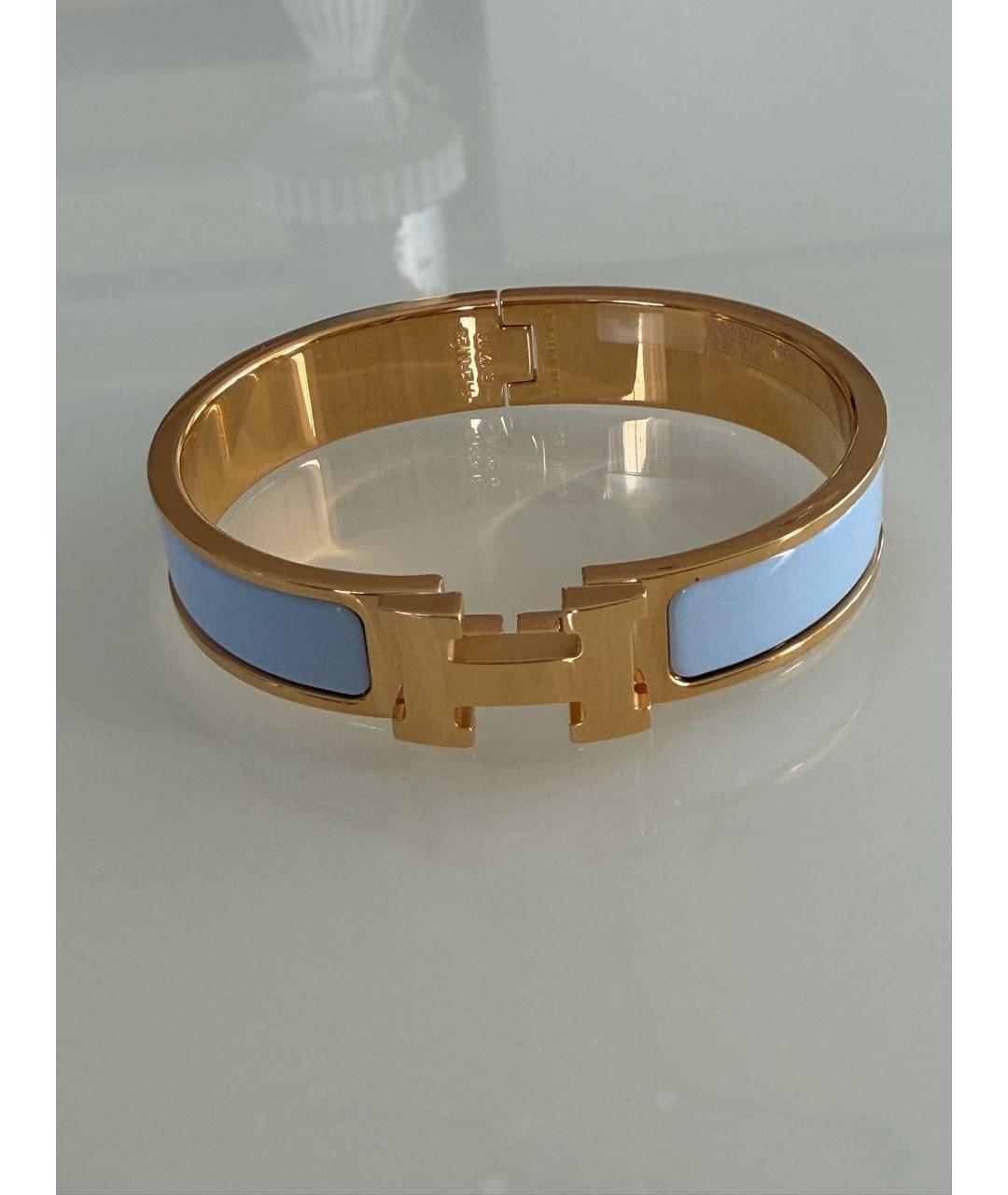 HERMES Фиолетовый металлический браслет, фото 6