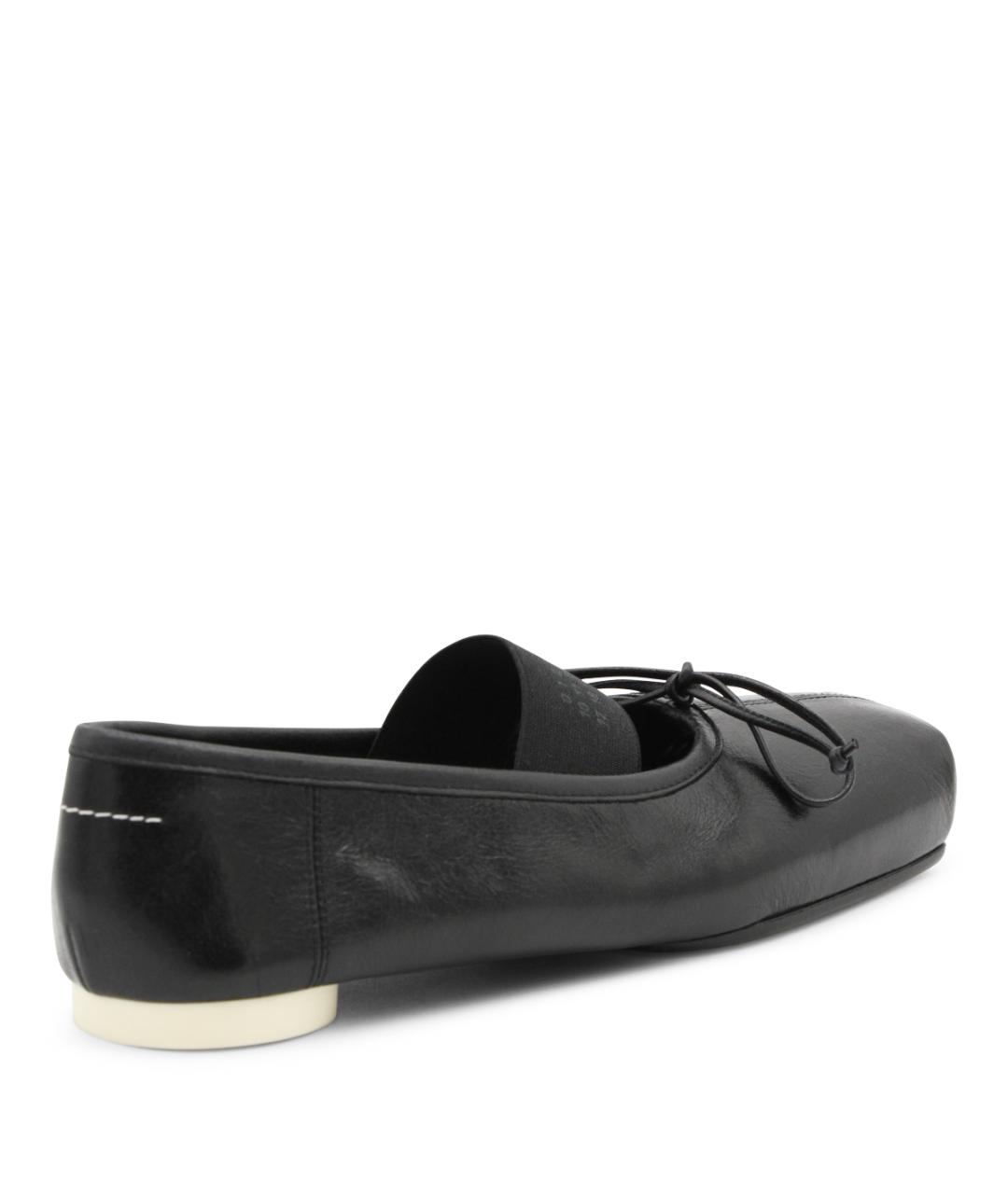 MM6 MAISON MARGIELA Черные кожаные балетки, фото 3
