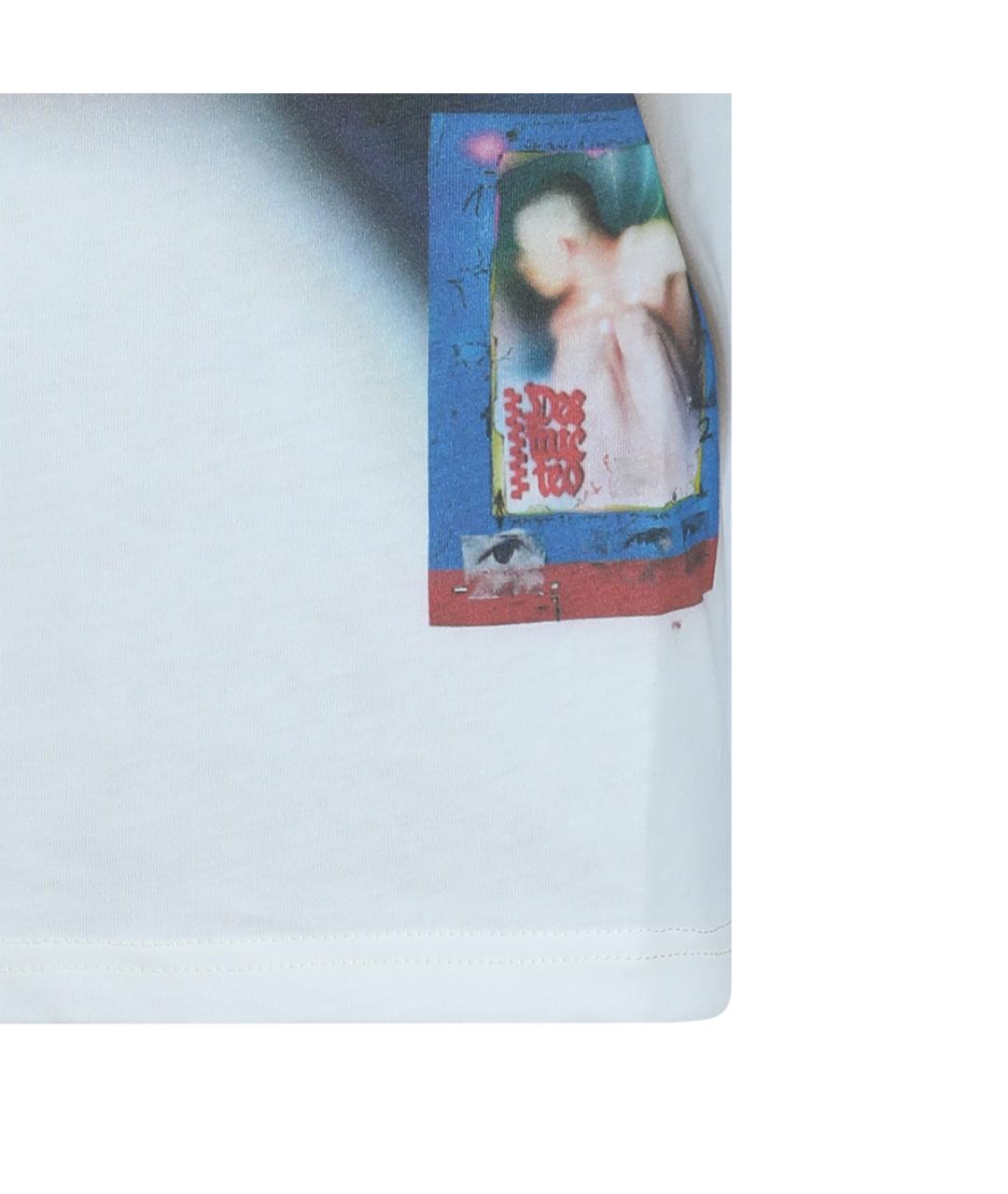 DIESEL Белая хлопковая футболка, фото 4