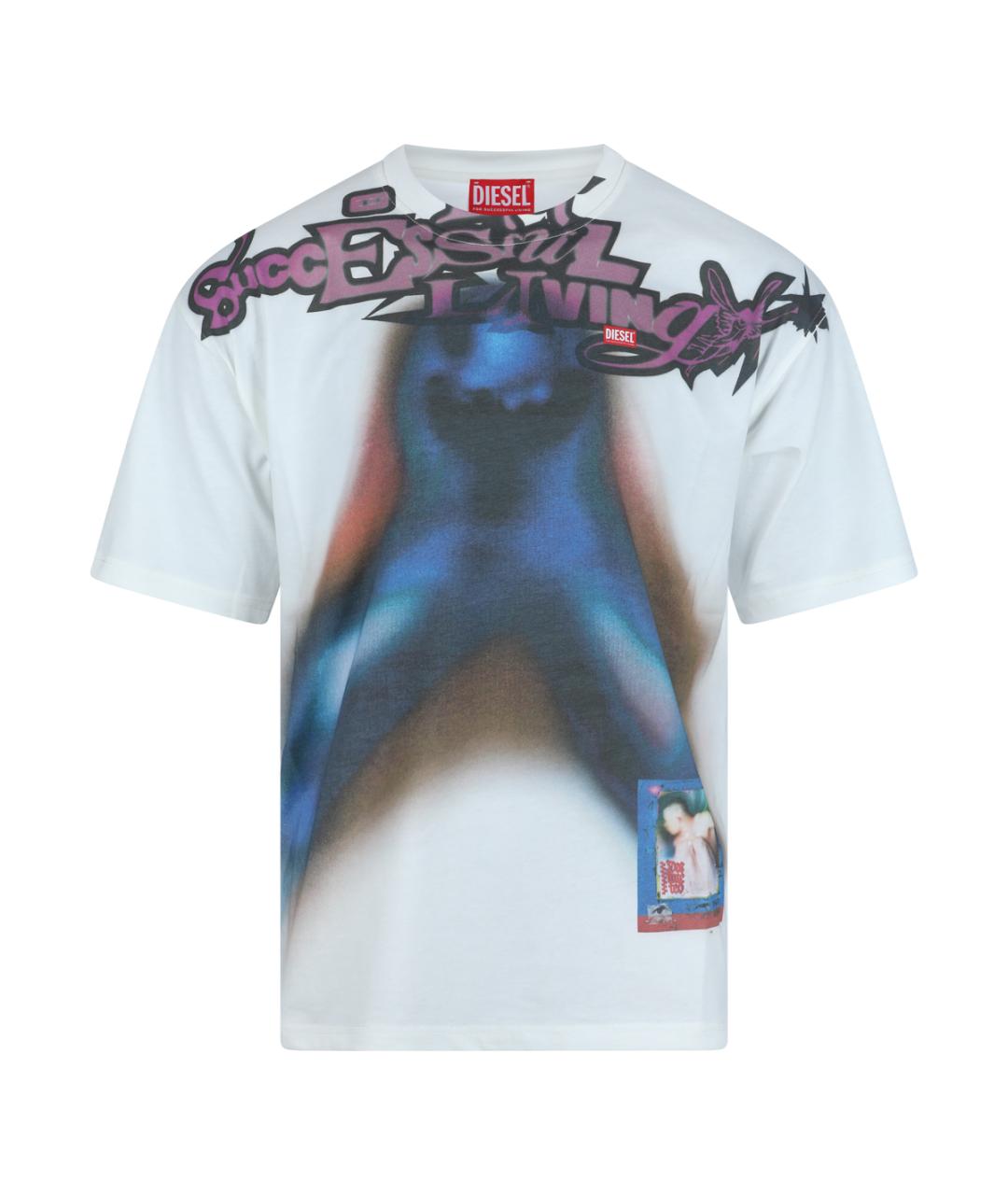DIESEL Белая хлопковая футболка, фото 1
