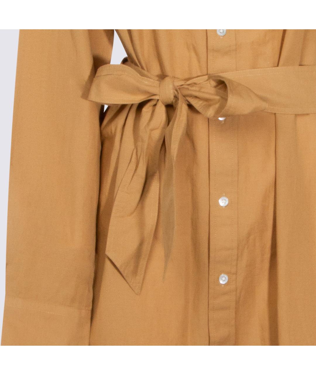 POLO RALPH LAUREN Бежевое хлопковое повседневное платье, фото 5