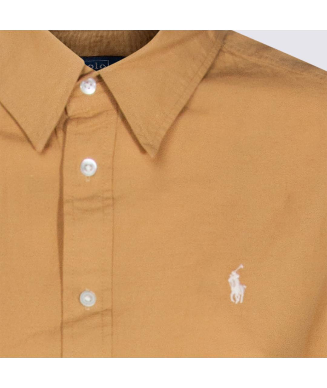 POLO RALPH LAUREN Бежевое хлопковое повседневное платье, фото 4