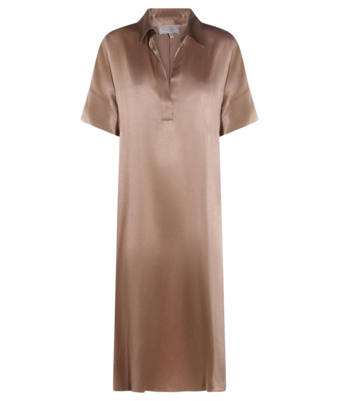 ANTONELLI FIRENZE Бежевое ацетатное повседневное платье, фото 1