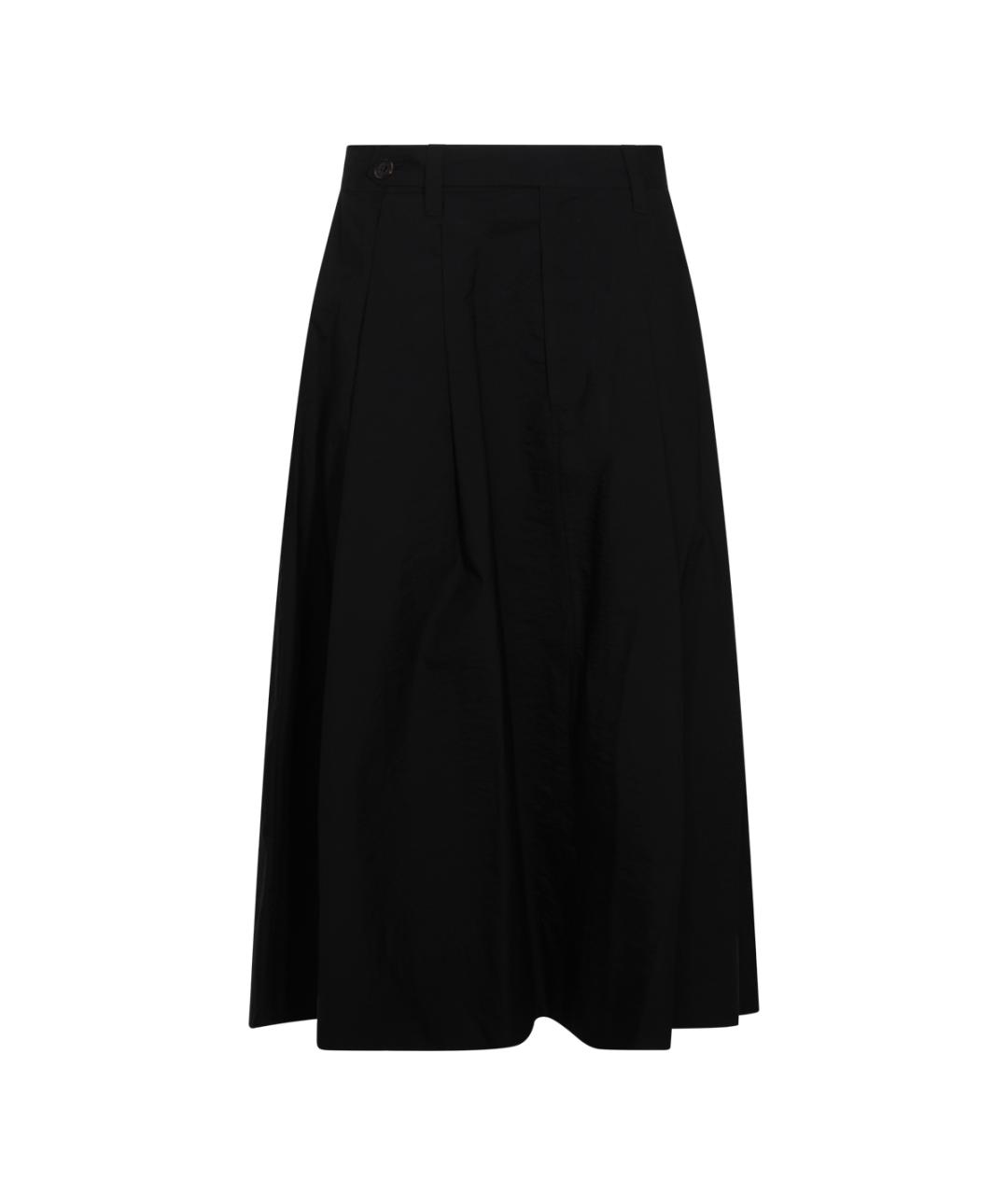 BRUNELLO CUCINELLI Черная хлопковая юбка миди, фото 1