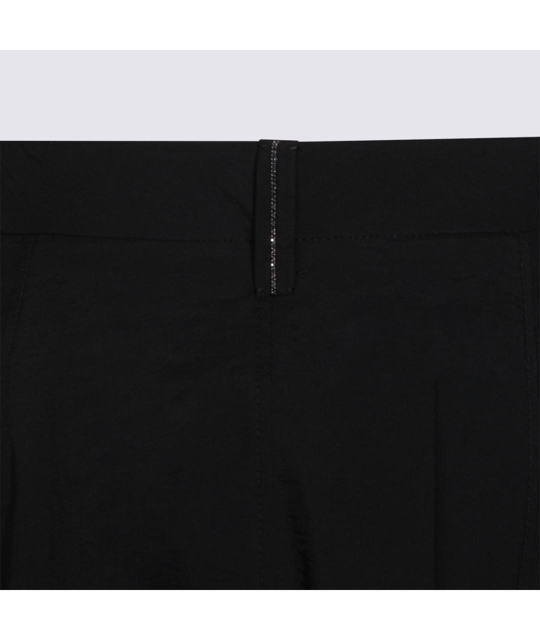 BRUNELLO CUCINELLI Черная хлопковая юбка миди, фото 5