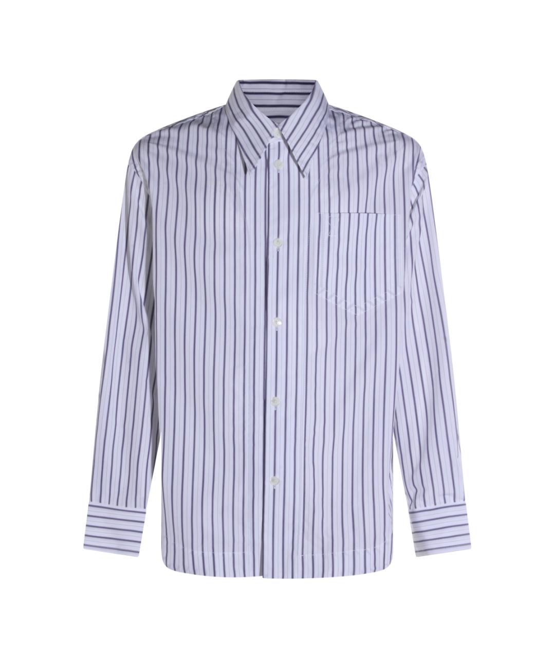 Ami Paris Голубая хлопковая кэжуал рубашка, фото 1