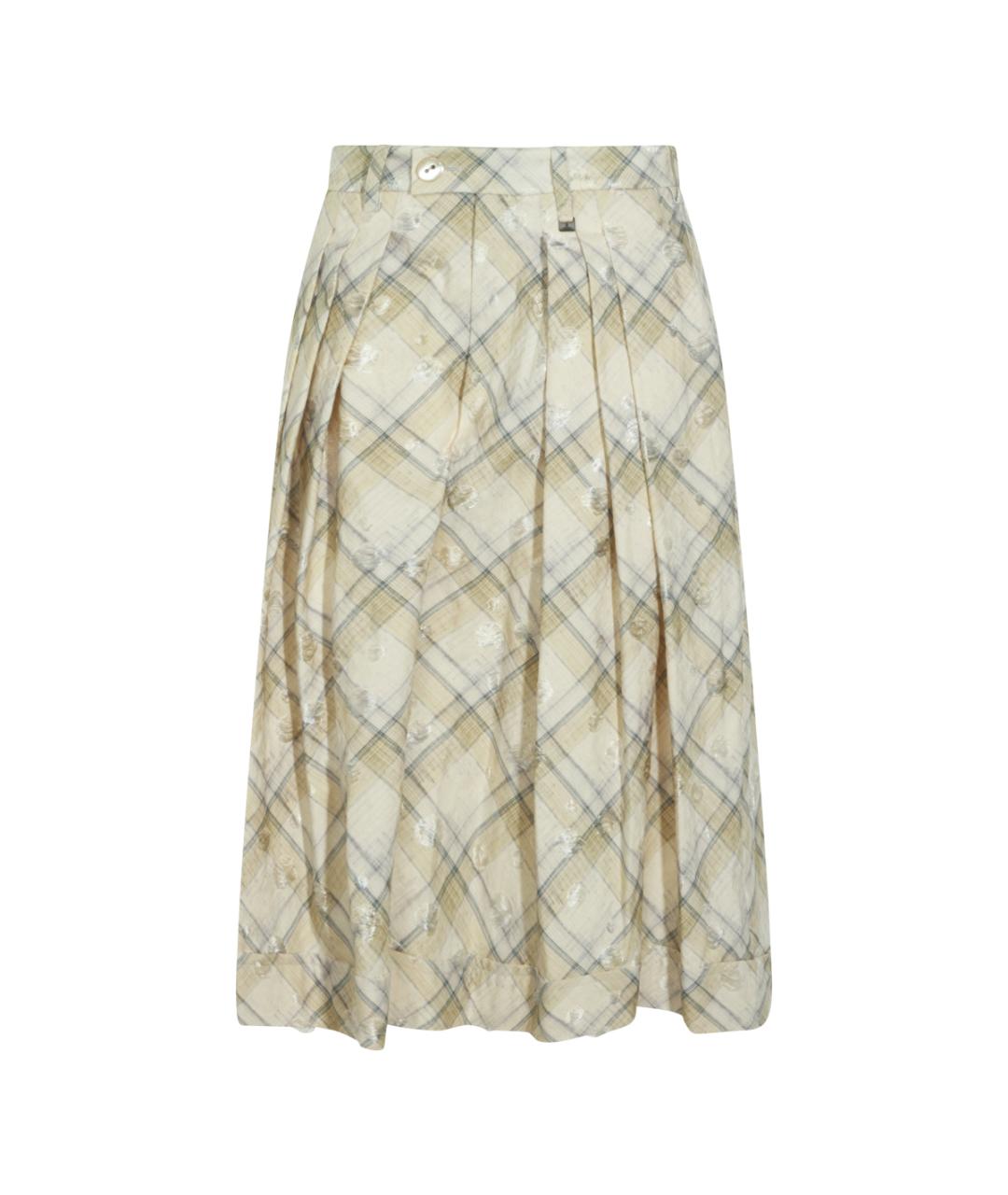 VIVIENNE WESTWOOD Бежевая хлопковая юбка миди, фото 1