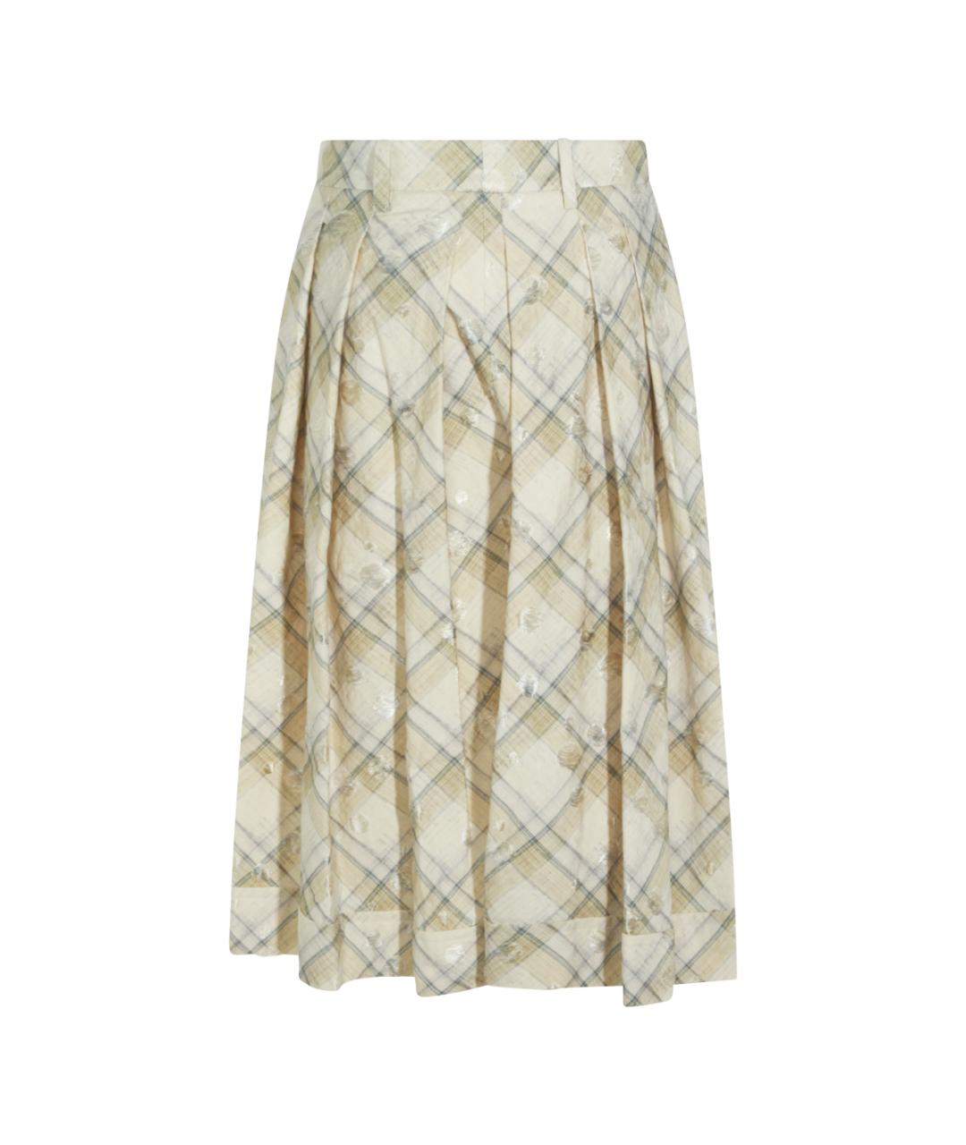 VIVIENNE WESTWOOD Бежевая хлопковая юбка миди, фото 2