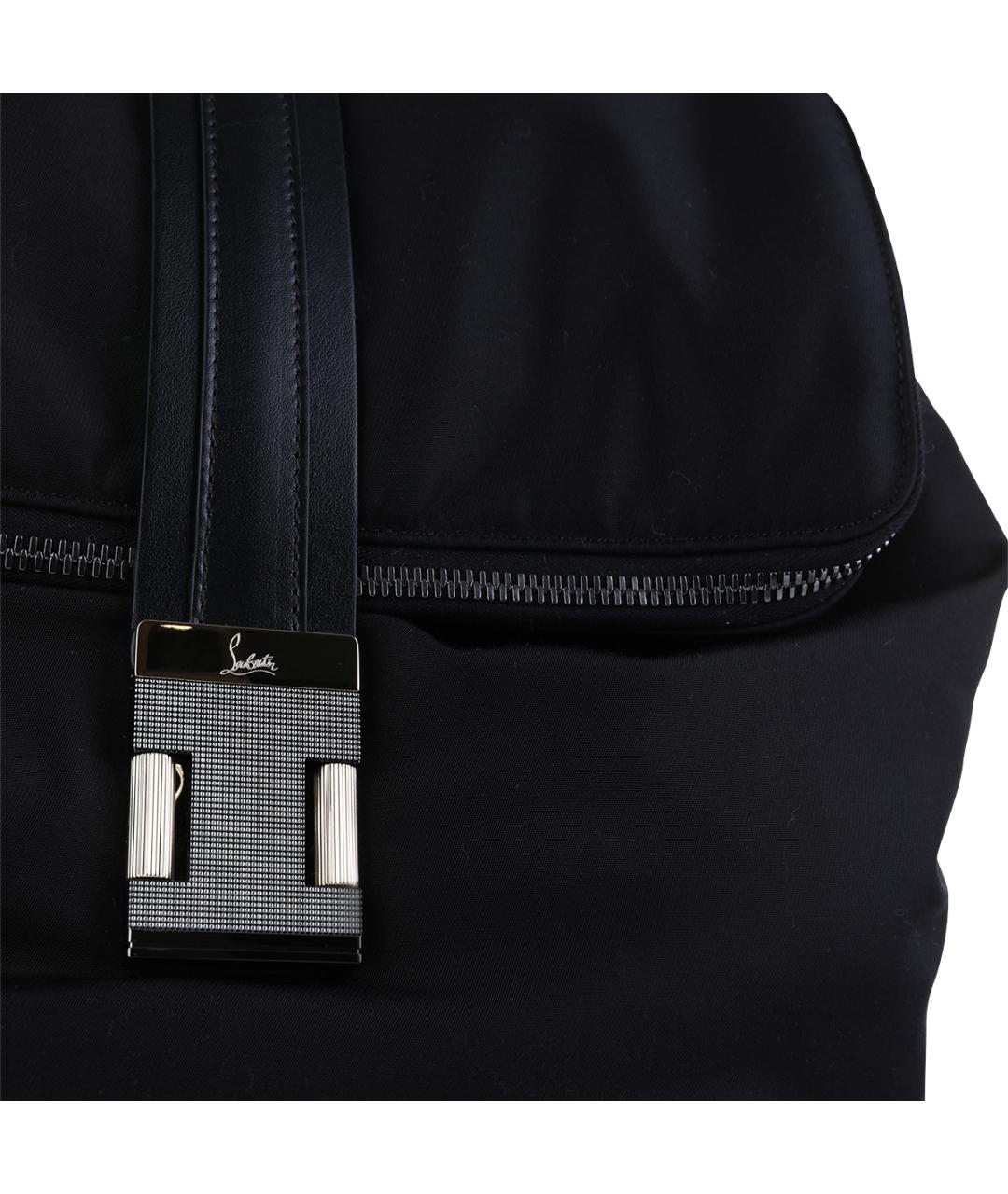 CHRISTIAN LOUBOUTIN Черная тканевая сумка тоут, фото 3