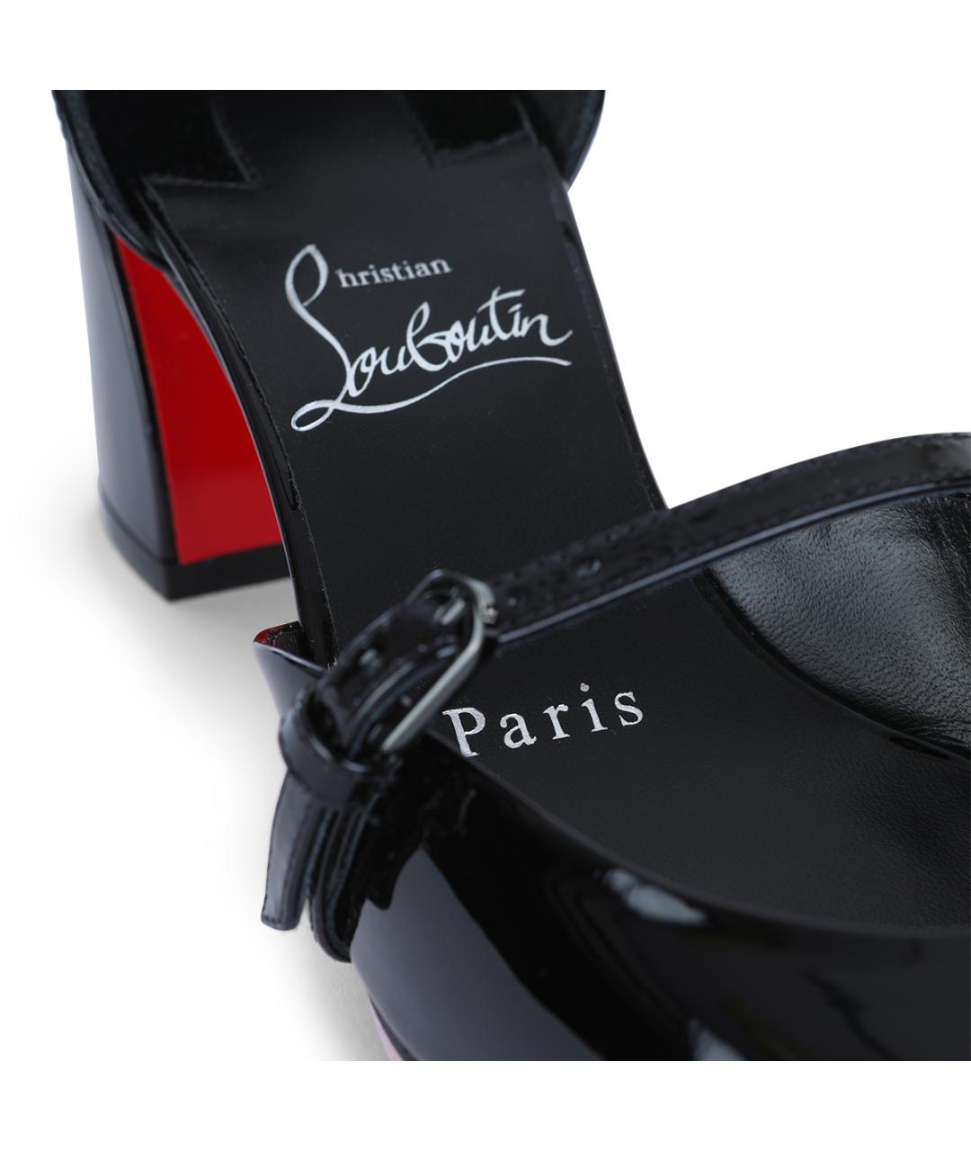 CHRISTIAN LOUBOUTIN Черные туфли из лакированной кожи, фото 4