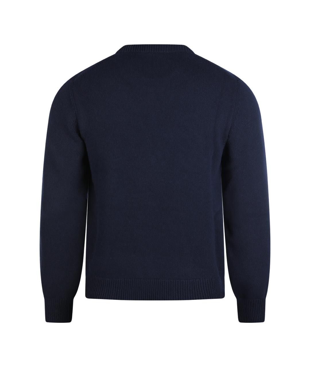 GUCCI Синий шерстяной джемпер / свитер, фото 2