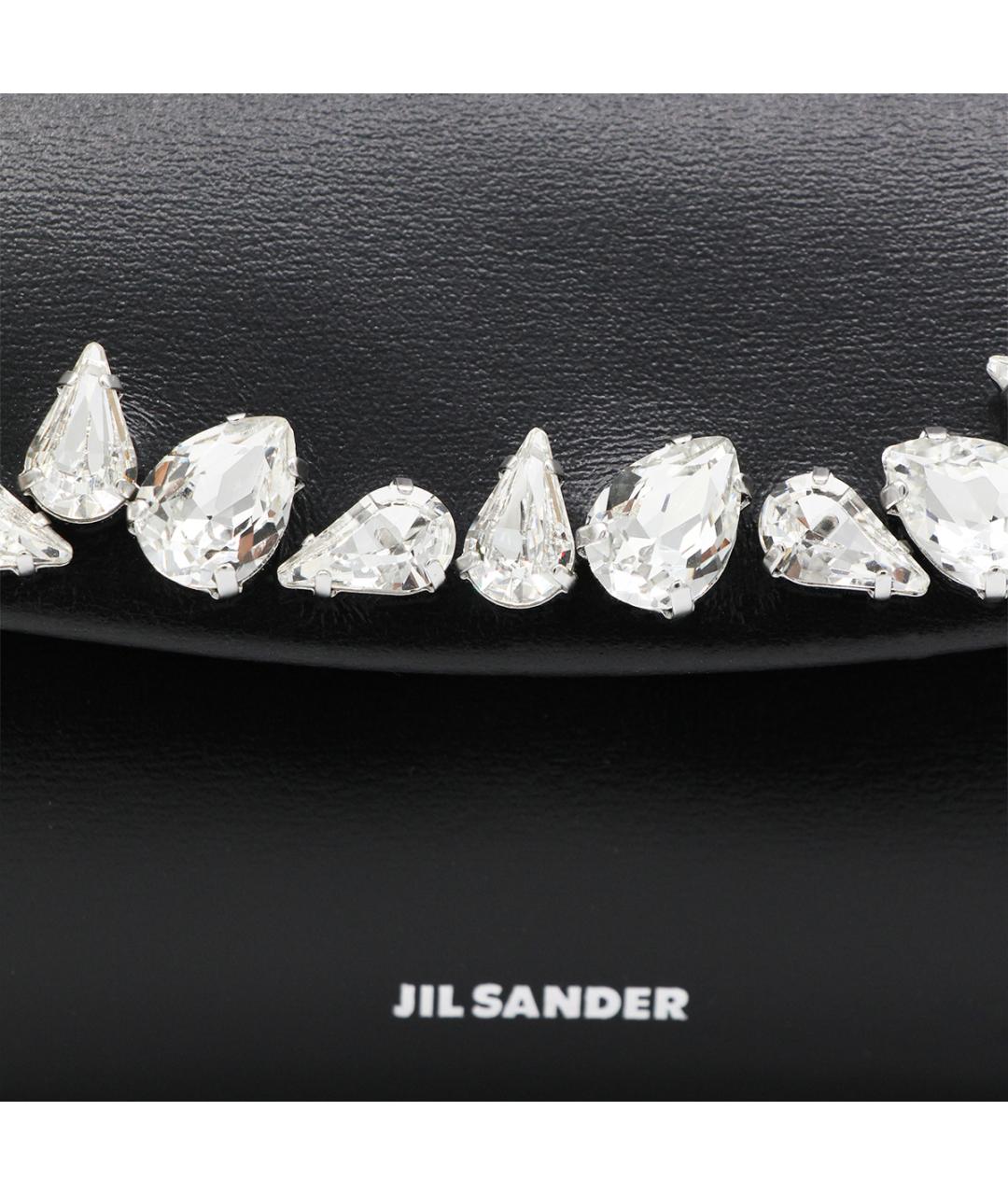 JIL SANDER Черная кожаная сумка через плечо, фото 4