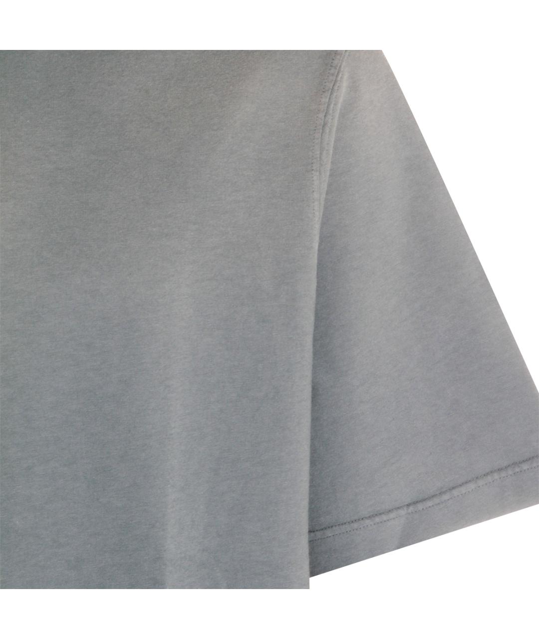 GOLDEN GOOSE DELUXE BRAND Голубая хлопковая футболка, фото 3