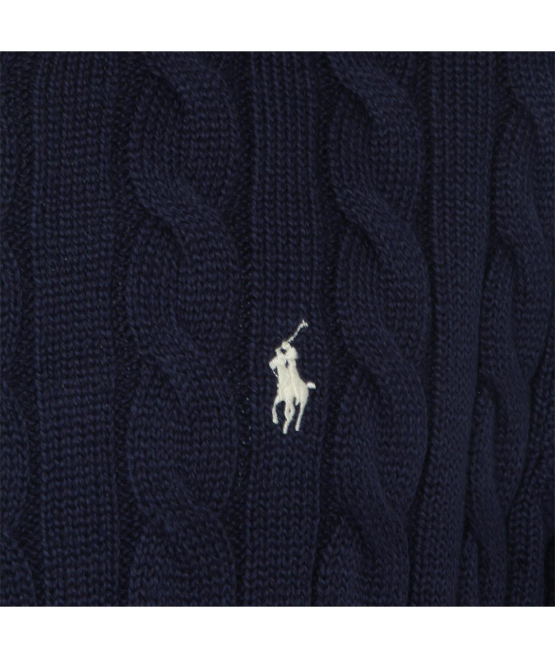 POLO RALPH LAUREN Темно-синий хлопковый джемпер / свитер, фото 4