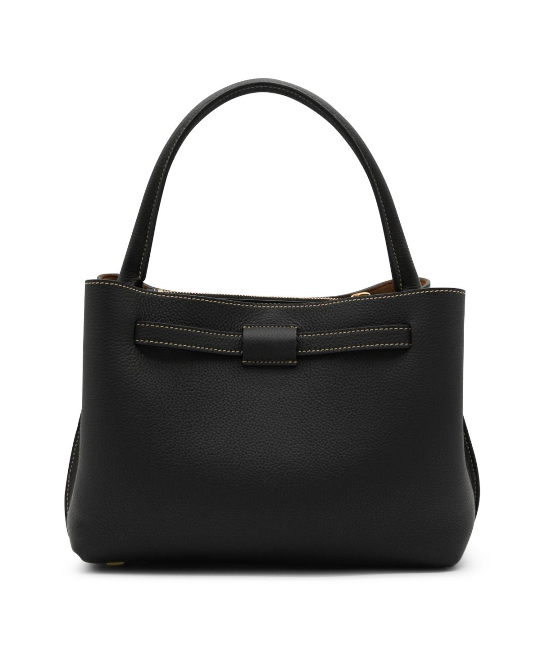 TOD'S Черная кожаная сумка тоут, фото 3