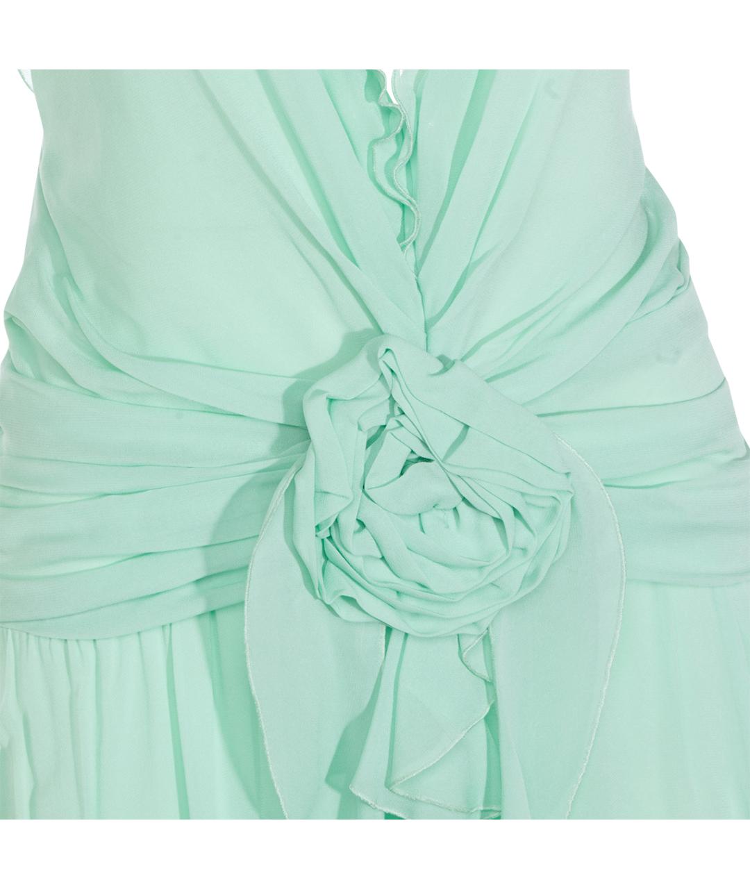 BLUMARINE Зеленые вискозное коктейльное платье, фото 3